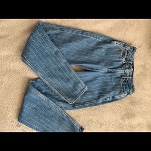 Hollister striped mom jeans